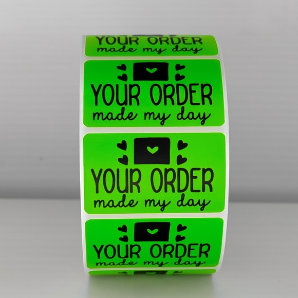 Your Order Made My Day Stickers | Pink Thank You Labels | Cute Packaging labels - Picture 4 of 11